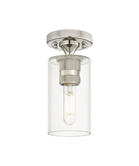 Downtown Urban One Light Flush Mount in Polished Nickel (405|434-1F-PN-G434-7CL)