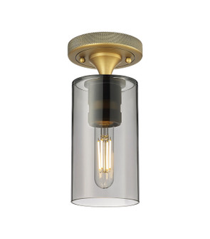 Downtown Urban One Light Flush Mount in Brushed Brass (405|434-1F-BB-G434-7SM)