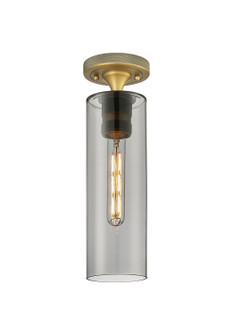 Downtown Urban One Light Flush Mount in Brushed Brass (405|434-1F-BB-G434-12SM)