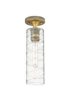 Downtown Urban One Light Flush Mount in Brushed Brass (405|434-1F-BB-G434-12DE)