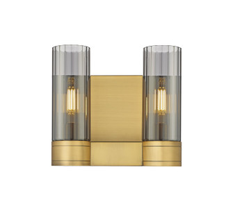 Downtown Urban Two Light Bath Vanity in Brushed Brass (405|429-2W-BB-G429-8SM)