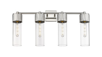 Downtown Urban Four Light Bath Vanity in Satin Nickel (405|428-4W-SN-G428-12CL)
