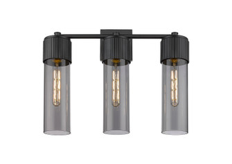 Downtown Urban Three Light Bath Vanity in Matte Black (405|428-3W-BK-G428-12SM)