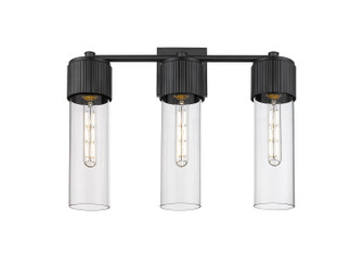 Downtown Urban LED Bath Vanity in Matte Black (405|428-3W-BK-G428-12CL)