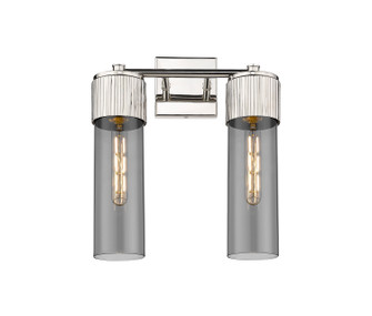 Downtown Urban Two Light Bath Vanity in Polished Nickel (405|428-2W-PN-G428-12SM)
