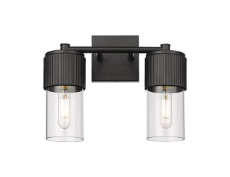 Downtown Urban Two Light Bath Vanity in Matte Black (405|428-2W-BK-G428-7CL)