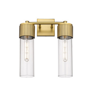 Downtown Urban Two Light Bath Vanity in Matte Black (405|428-2W-BK-G428-12CL)