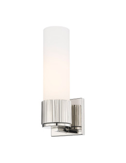 Downtown Urban One Light Wall Sconce in Polished Nickel (405|428-1W-PN-G428-12WH)