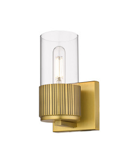 Downtown Urban One Light Wall Sconce in Brushed Brass (405|428-1W-BB-G428-7CL)