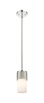 Downtown Urban One Light Pendant in Polished Nickel (405|428-1S-PN-G428-7WH)