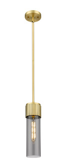 Downtown Urban One Light Pendant in Brushed Brass (405|428-1S-BB-G428-12SM)