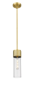 Downtown Urban One Light Pendant in Brushed Brass (405|428-1S-BB-G428-12CL)