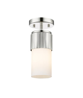 Downtown Urban One Light Semi-Flush Mount in Polished Nickel (405|428-1F-PN-G428-7WH)