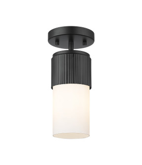 Downtown Urban One Light Semi-Flush Mount in Matte Black (405|428-1F-BK-G428-7WH)