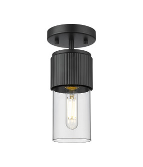 Downtown Urban One Light Semi-Flush Mount in Matte Black (405|428-1F-BK-G428-7CL)