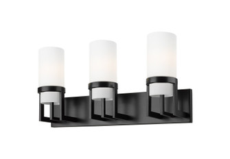 Downtown Urban LED Bath Vanity in Matte Black (405|426-3W-BK-G426-8WH)