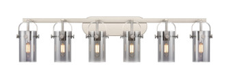 Downtown Urban Six Light Bath Vanity in Satin Nickel (405|423-6W-SN-G423-7SM)