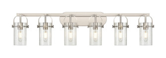 Downtown Urban Six Light Bath Vanity in Satin Nickel (405|423-6W-SN-G423-7SDY)