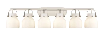Downtown Urban Six Light Bath Vanity in Satin Nickel (405|423-6W-SN-G412-6WH)