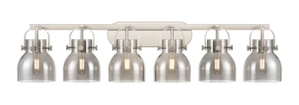 Downtown Urban Six Light Bath Vanity in Satin Nickel (405|423-6W-SN-G412-6SM)
