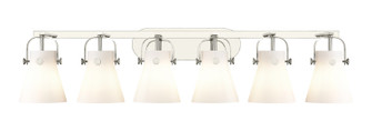 Downtown Urban Six Light Bath Vanity in Polished Nickel (405|423-6W-PN-G411-6WH)