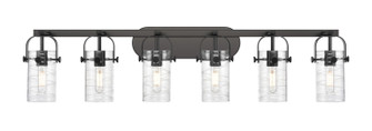 Downtown Urban Six Light Bath Vanity in Matte Black (405|423-6W-BK-G423-7DE)