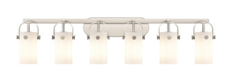 Downtown Urban Six Light Bath Vanity in Matte Black (405|423-6W-BK-G423-7CL)