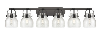 Downtown Urban Six Light Bath Vanity in Matte Black (405|423-6W-BK-G412-6SDY)