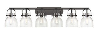 Downtown Urban Six Light Bath Vanity in Matte Black (405|423-6W-BK-G412-6CL)