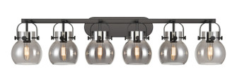 Downtown Urban Six Light Bath Vanity in Matte Black (405|423-6W-BK-G410-6SM)