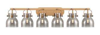 Downtown Urban Six Light Bath Vanity in Brushed Brass (405|423-6W-BB-G412-6SM)