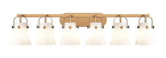 Downtown Urban Six Light Bath Vanity in Brushed Brass (405|423-6W-BB-G411-6WH)