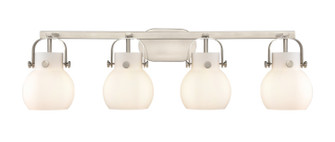 Downtown Urban Four Light Bath Vanity in Satin Nickel (405|423-4W-SN-G410-6WH)