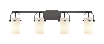 Downtown Urban Four Light Bath Vanity in Matte Black (405|423-4W-BK-G423-7WH)