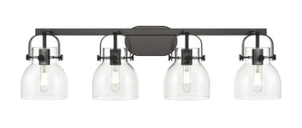 Downtown Urban Four Light Bath Vanity in Matte Black (405|423-4W-BK-G412-6CL)