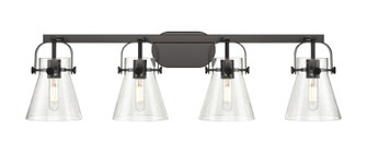 Downtown Urban Four Light Bath Vanity in Matte Black (405|423-4W-BK-G411-6SDY)