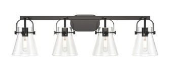 Downtown Urban Four Light Bath Vanity in Matte Black (405|423-4W-BK-G411-6CL)