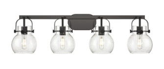 Downtown Urban Four Light Bath Vanity in Matte Black (405|423-4W-BK-G410-6SDY)