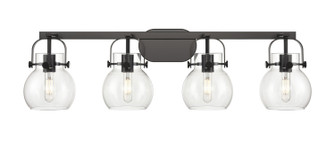 Downtown Urban Four Light Bath Vanity in Matte Black (405|423-4W-BK-G410-6CL)