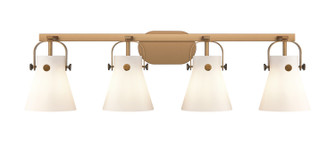 Downtown Urban Four Light Bath Vanity in Brushed Brass (405|423-4W-BB-G411-6WH)
