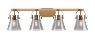 Downtown Urban Four Light Bath Vanity in Brushed Brass (405|423-4W-BB-G411-6SM)