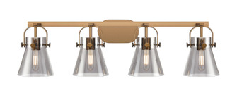 Downtown Urban Four Light Bath Vanity in Brushed Brass (405|423-4W-BB-G411-6SM)