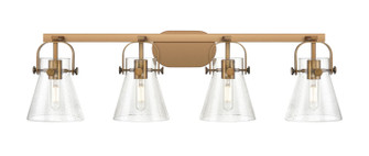 Downtown Urban Four Light Bath Vanity in Brushed Brass (405|423-4W-BB-G411-6SDY)