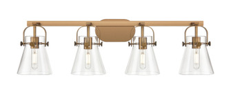 Downtown Urban Four Light Bath Vanity in Brushed Brass (405|423-4W-BB-G411-6CL)