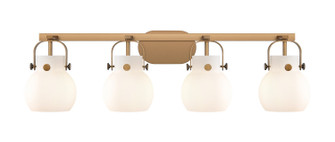 Downtown Urban Four Light Bath Vanity in Brushed Brass (405|423-4W-BB-G410-6WH)