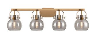 Downtown Urban Four Light Bath Vanity in Brushed Brass (405|423-4W-BB-G410-6SM)