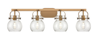 Downtown Urban Four Light Bath Vanity in Brushed Brass (405|423-4W-BB-G410-6SDY)