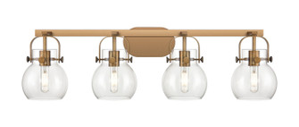 Downtown Urban Four Light Bath Vanity in Brushed Brass (405|423-4W-BB-G410-6CL)