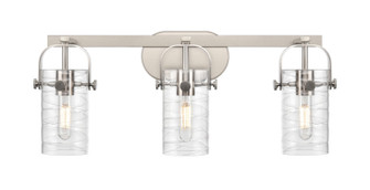 Downtown Urban Three Light Bath Vanity in Satin Nickel (405|423-3W-SN-G423-7DE)