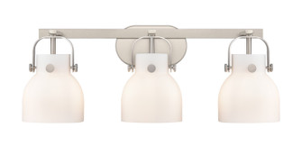 Downtown Urban Three Light Bath Vanity in Satin Nickel (405|423-3W-SN-G412-6WH)